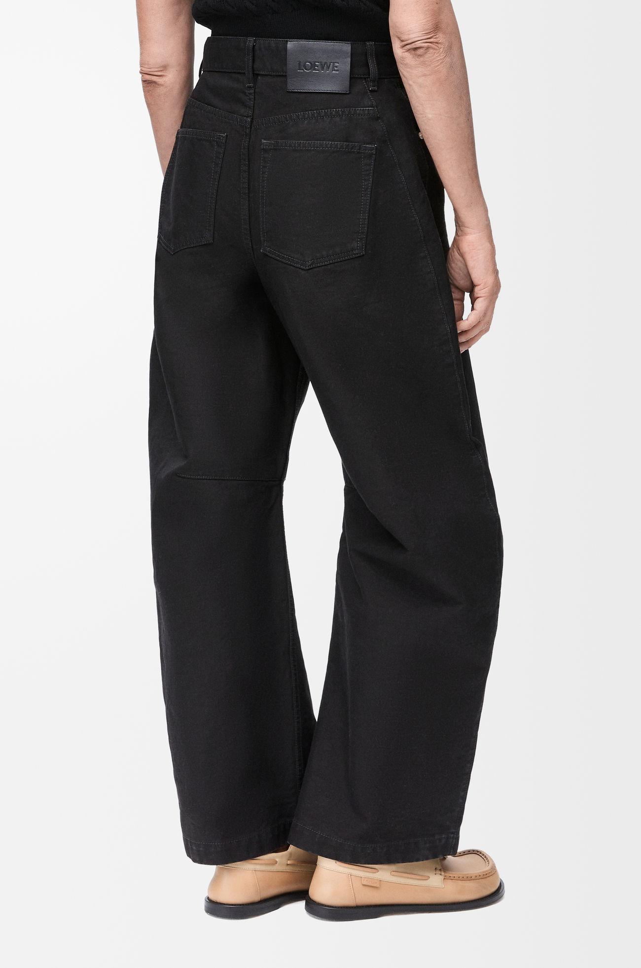 LOEWE Barrel trousers in cotton Black