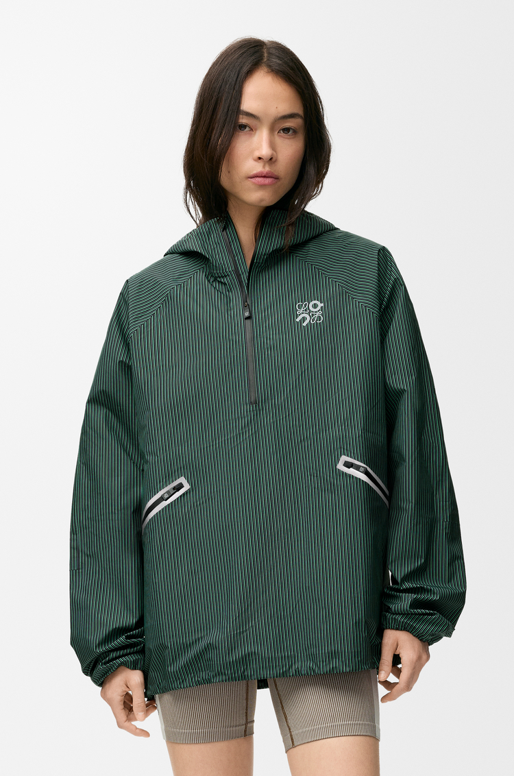 LOEWE Storm anorak in technical shell Green/Black
