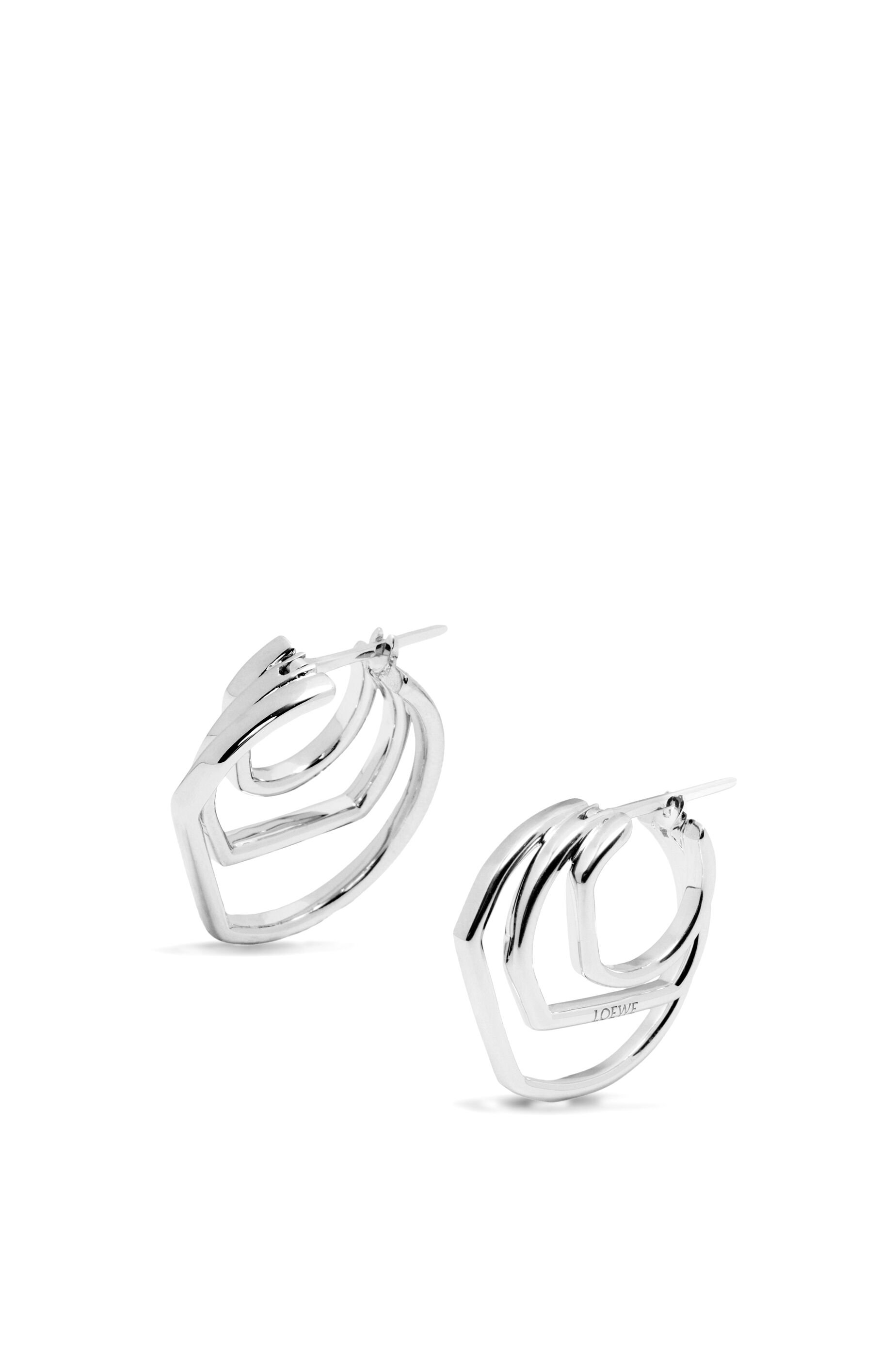 【お1人様1点限り】 LOEWE フープピアス シルバー 正規品｜レディース アクセサリー