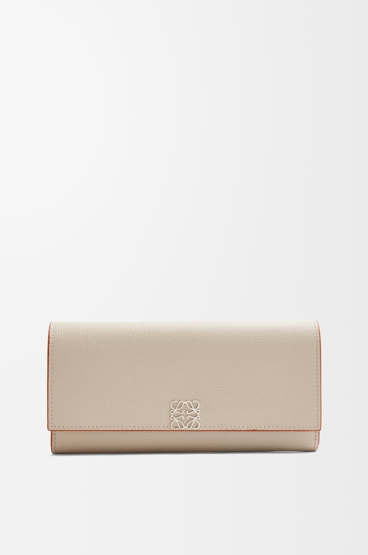 LOEWE 石紋小牛皮 Anagram 長夾 淺灰色