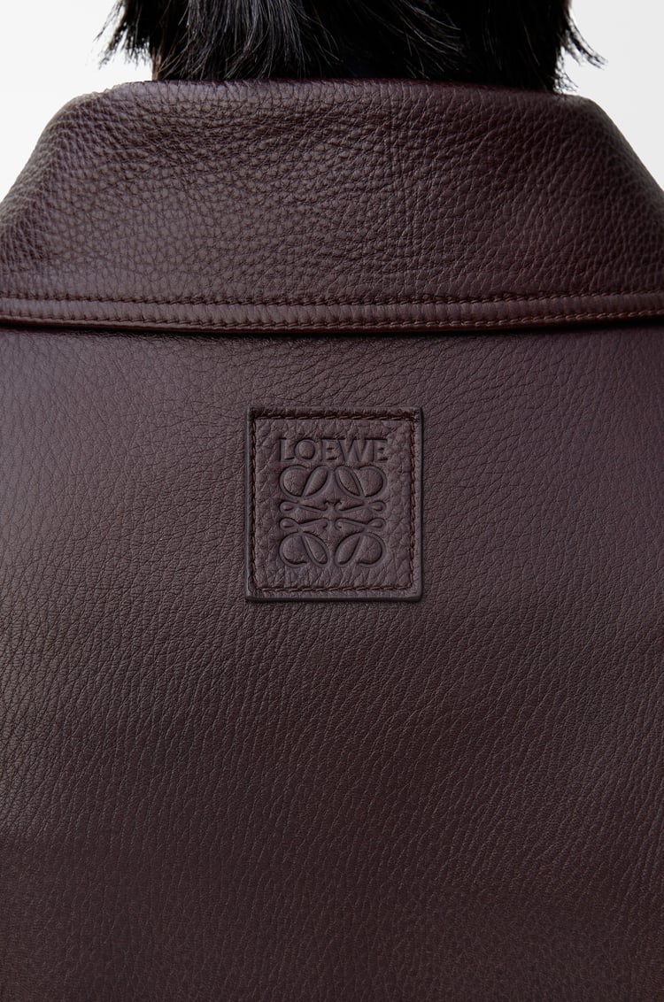 LOEWE Aviator jacket in deerskin Oxblood