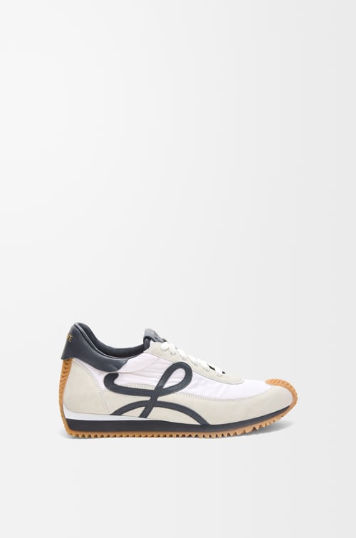 LOEWE Flow Runner in nylon and suede Blue Anthracite/White plp_rd