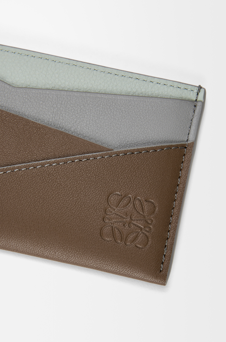 LOEWE Puzzle plain cardholder in classic calfskin Winter Brown/Ash Grey