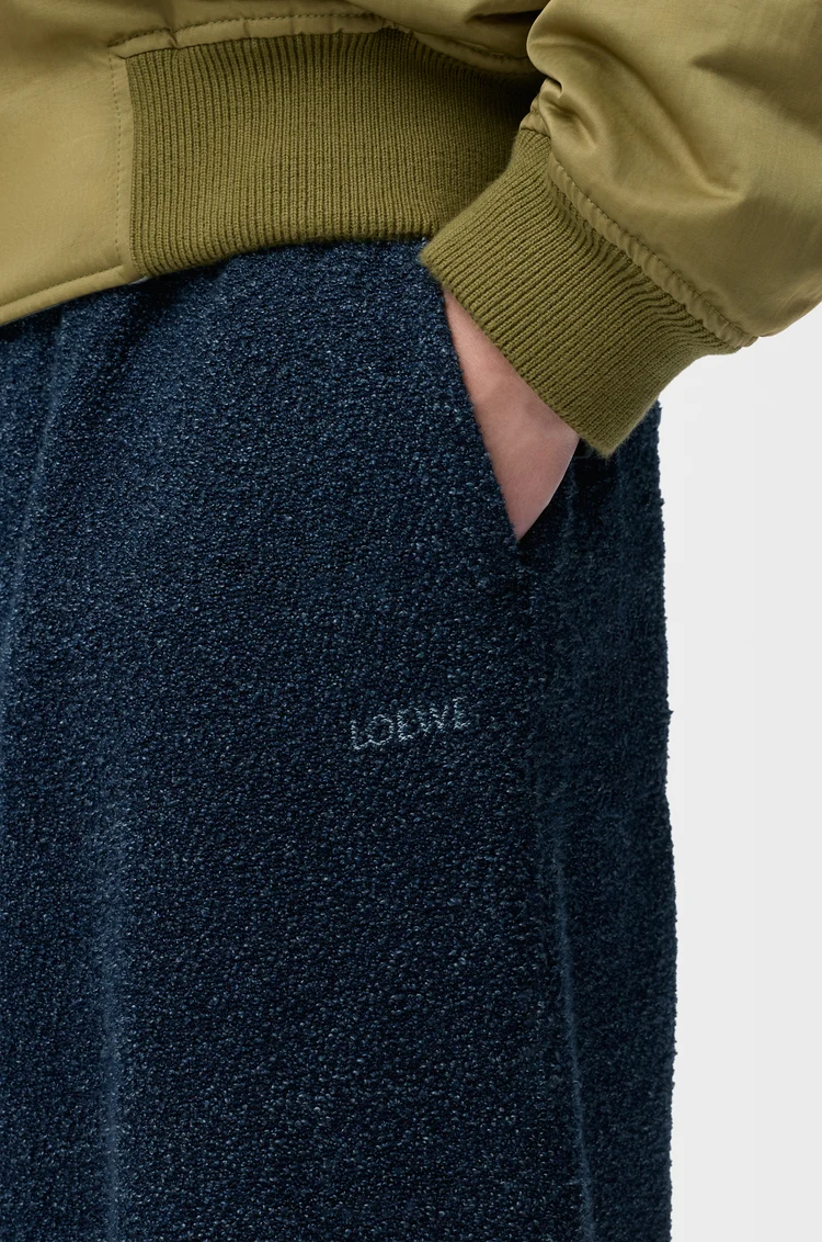 LOEWE 单宁布抽绳长裤 深丹宁蓝