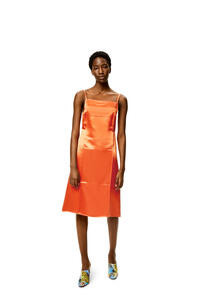 LOEWE Slip dress in satin Bright Orange pdp_rd