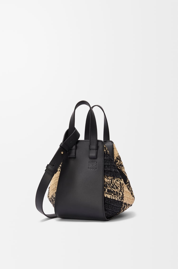 LOEWE ハンモックバッグ コンパクト（ラフィア&カーフ） ナチュラル/ブラック