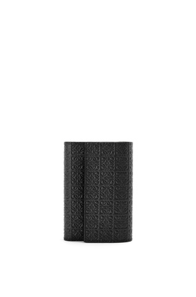 LOEWE Repeat small vertical wallet in embossed calfskin Black plp_rd