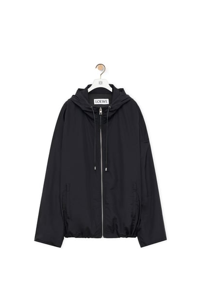 LOEWE Hooded jacket in technical silk Black