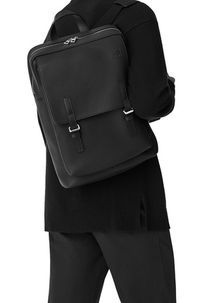 LOEWE Military Backpack in soft grained calfskin Anthracite plp_rd