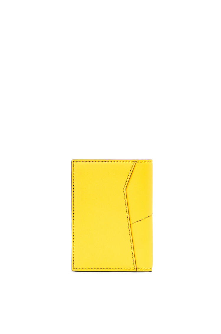 LOEWE パズルステッチ  バイフォールド カードホルダー (スムースカーフ) レモン