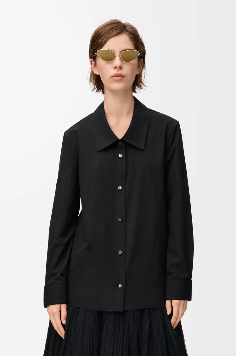 LOEWE Chemise ornementée en coton Noir