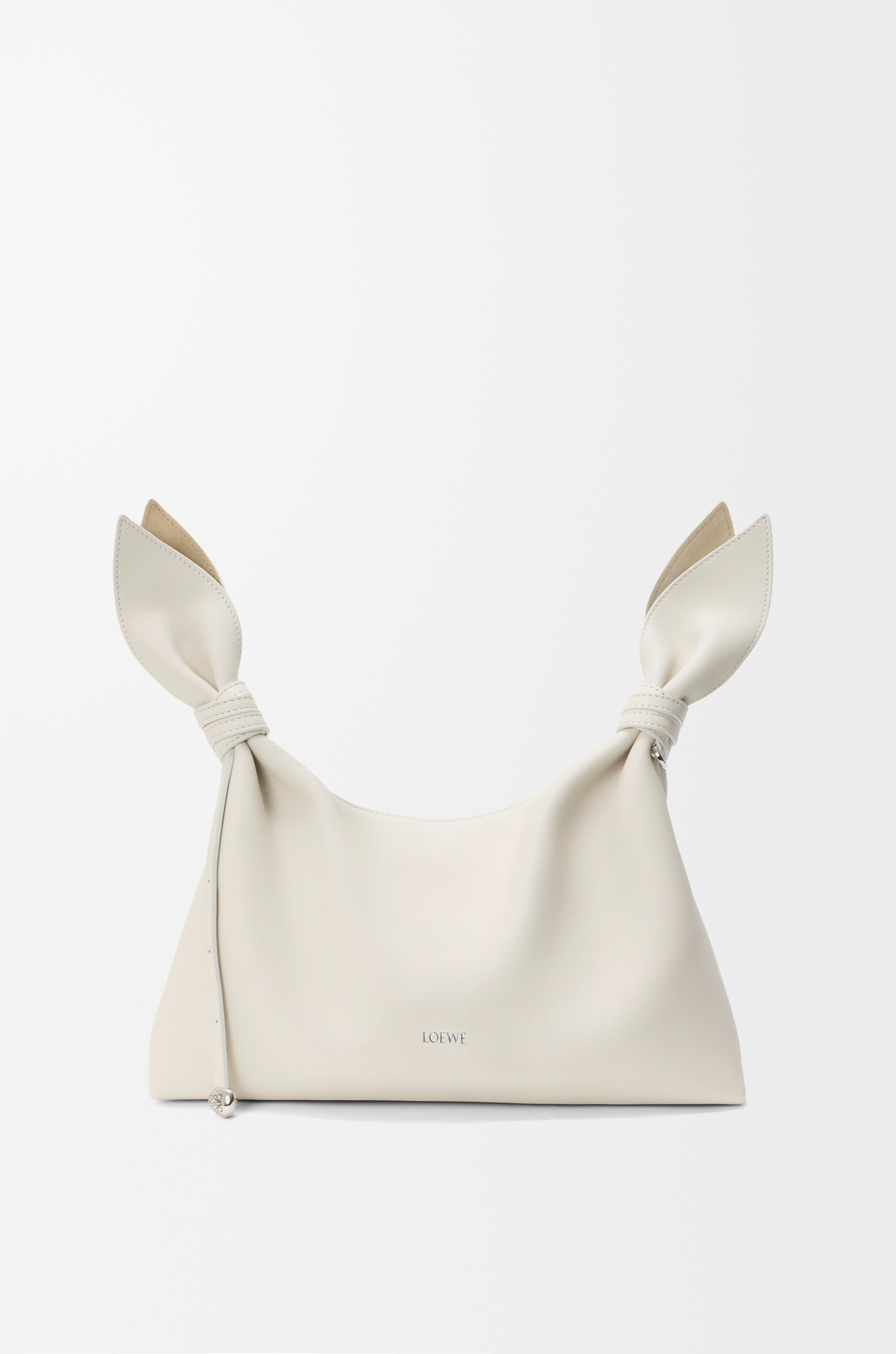 LOEWE Medium Scarf bag in smooth calfskin Soft White