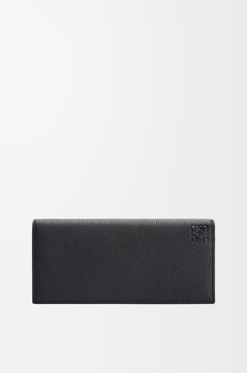 LOEWE Long horizontal wallet in soft grained calfskin Black