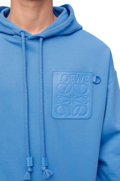 LOEWE Relaxed fit hoodie in cotton 海濱藍 plp_rd