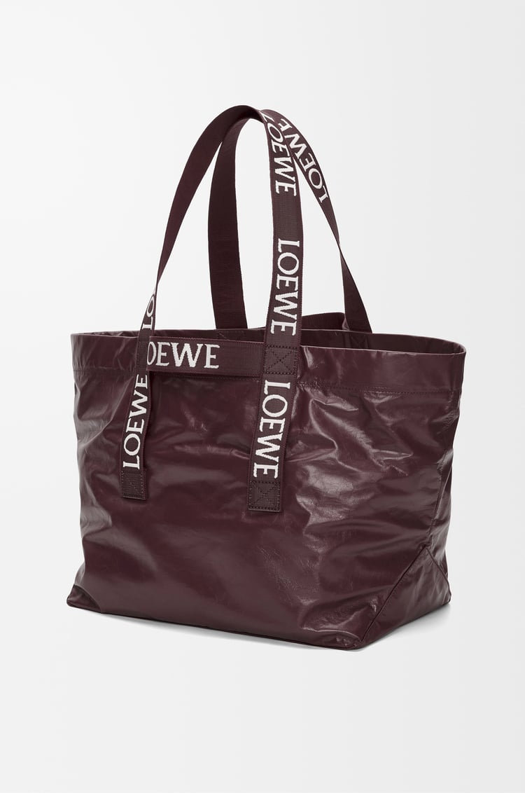 LOEWE Bolso Fold Shopper en piel de ternera Burdeos Oscuro