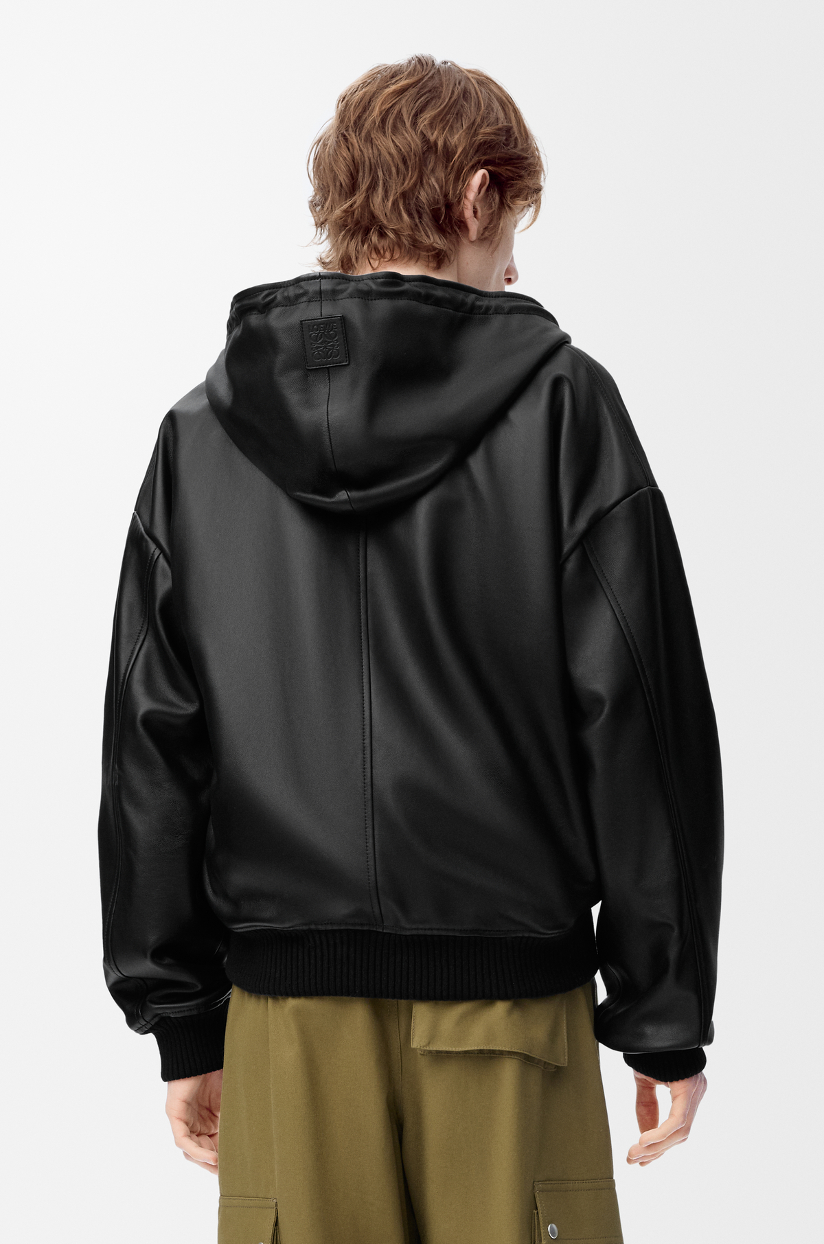Hooded jacket in nappa lambskin Black - LOEWE APAC official website
