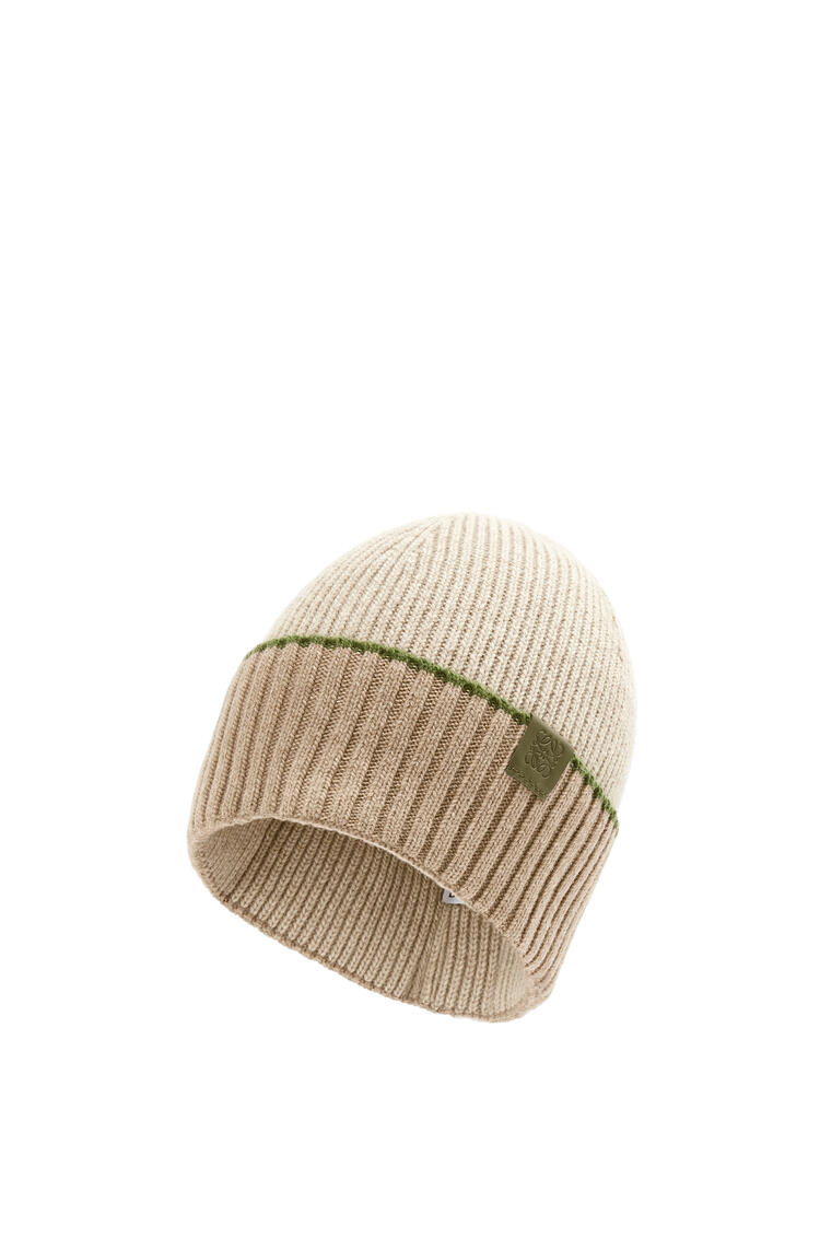 LOEWE Beanie hat in wool Beige/Green pdp_rd