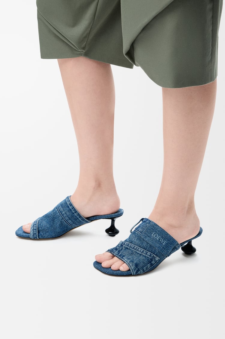 LOEWE Toy Panta slide in washed denim Washed Denim