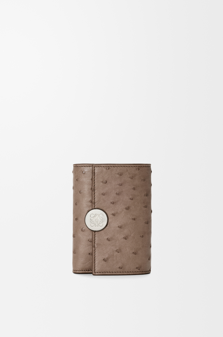 LOEWE ペブル バーティカル ウォレット スモール（オーストリッチ） ダークトープ