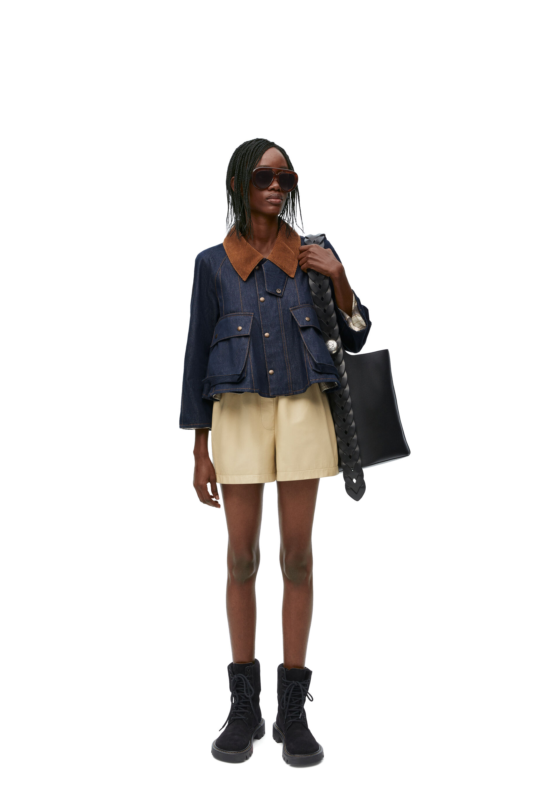 Trapeze jacket in denim Raw Denim LOEWE