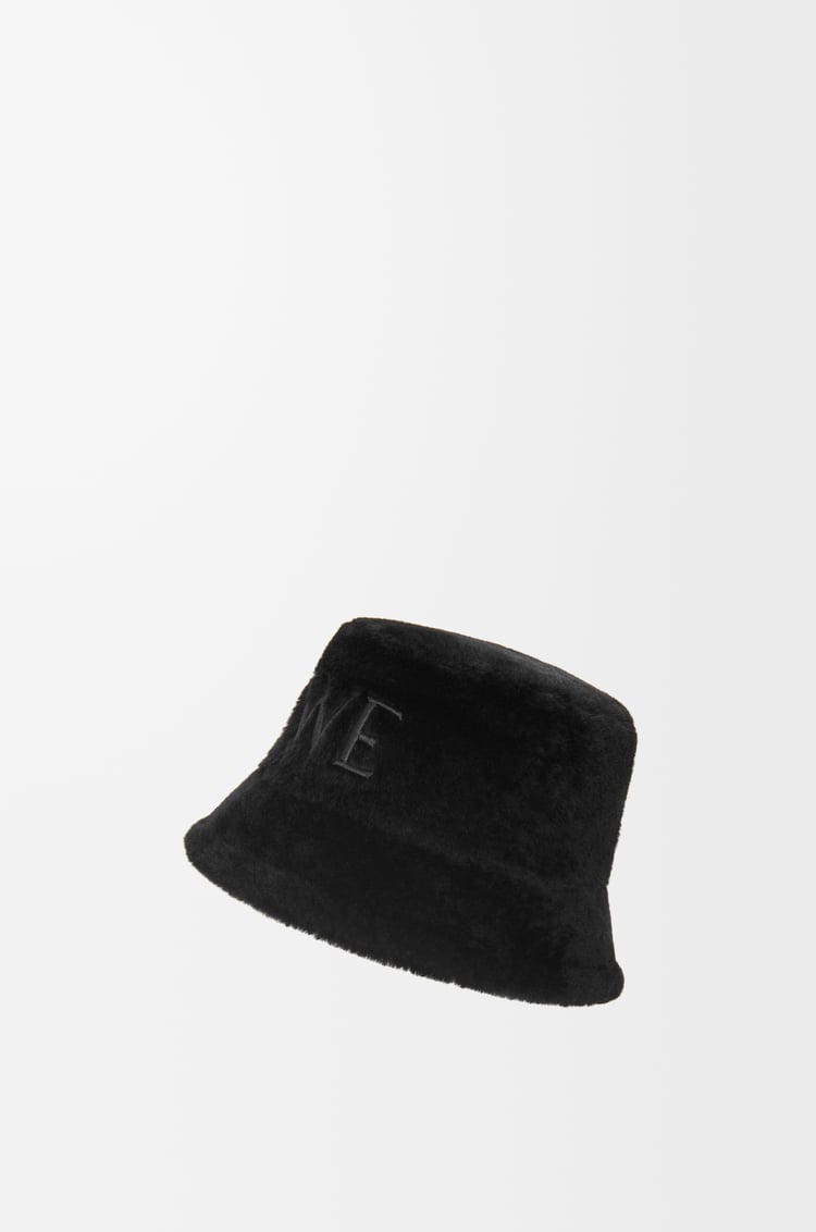 LOEWE Sombrero de pescador Loewe en lana de oveja Negro