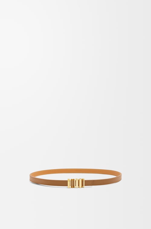 LOEWE Cinturón gráfico LOEWE en piel de ternera lisa Roble/Dorado plp_rd