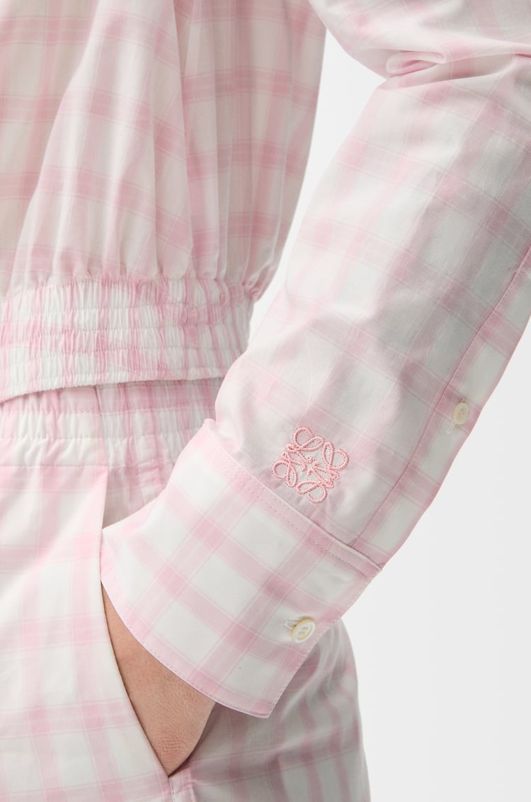 LOEWE Blouse in cotton White/Pink