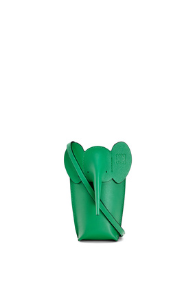 LOEWE Elephant Pocket en piel de ternera clásica Verde Selva plp_rd