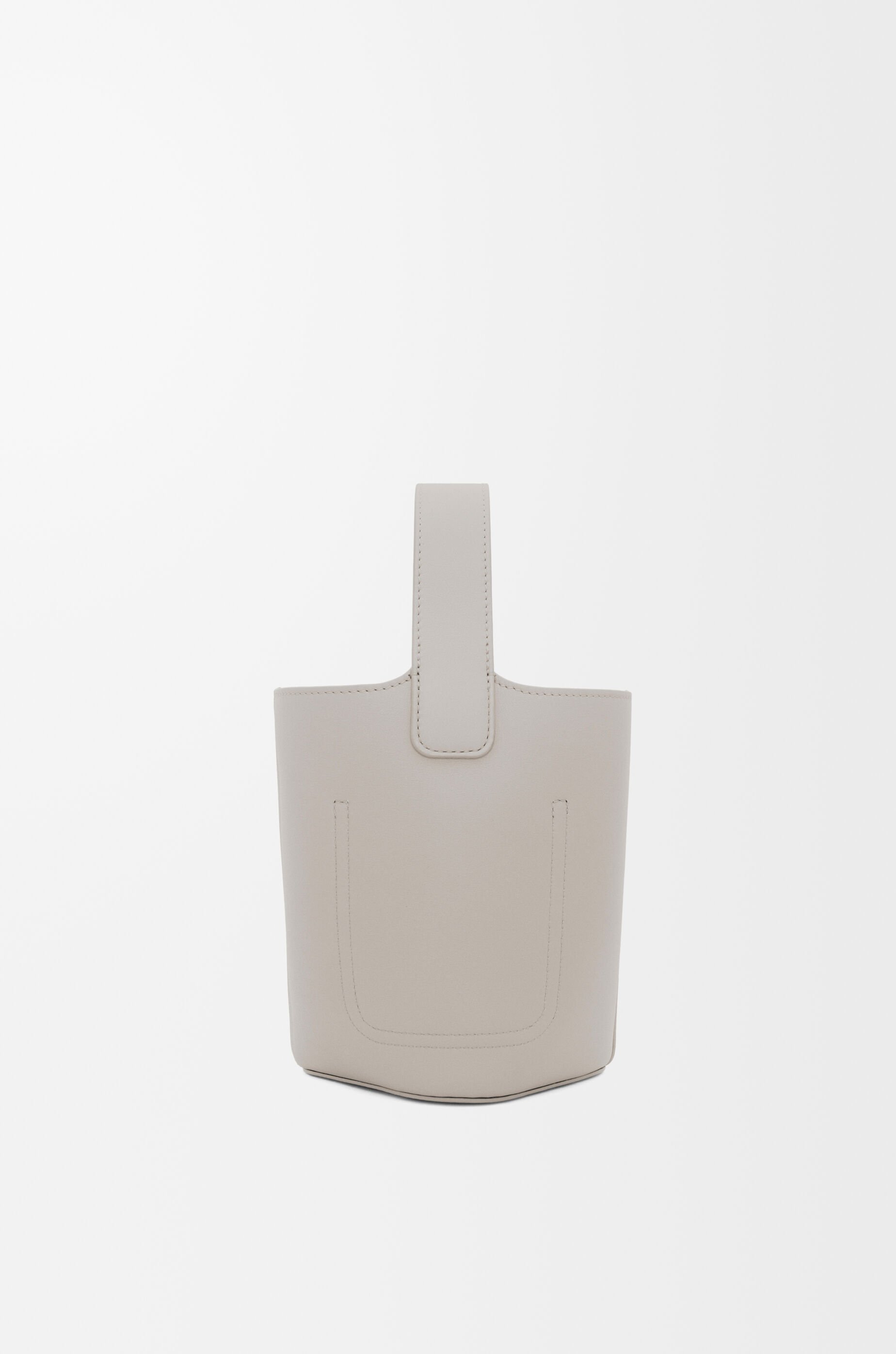 ペブル バケットバッグ ミニ（スムースカーフ） グレー - LOEWE