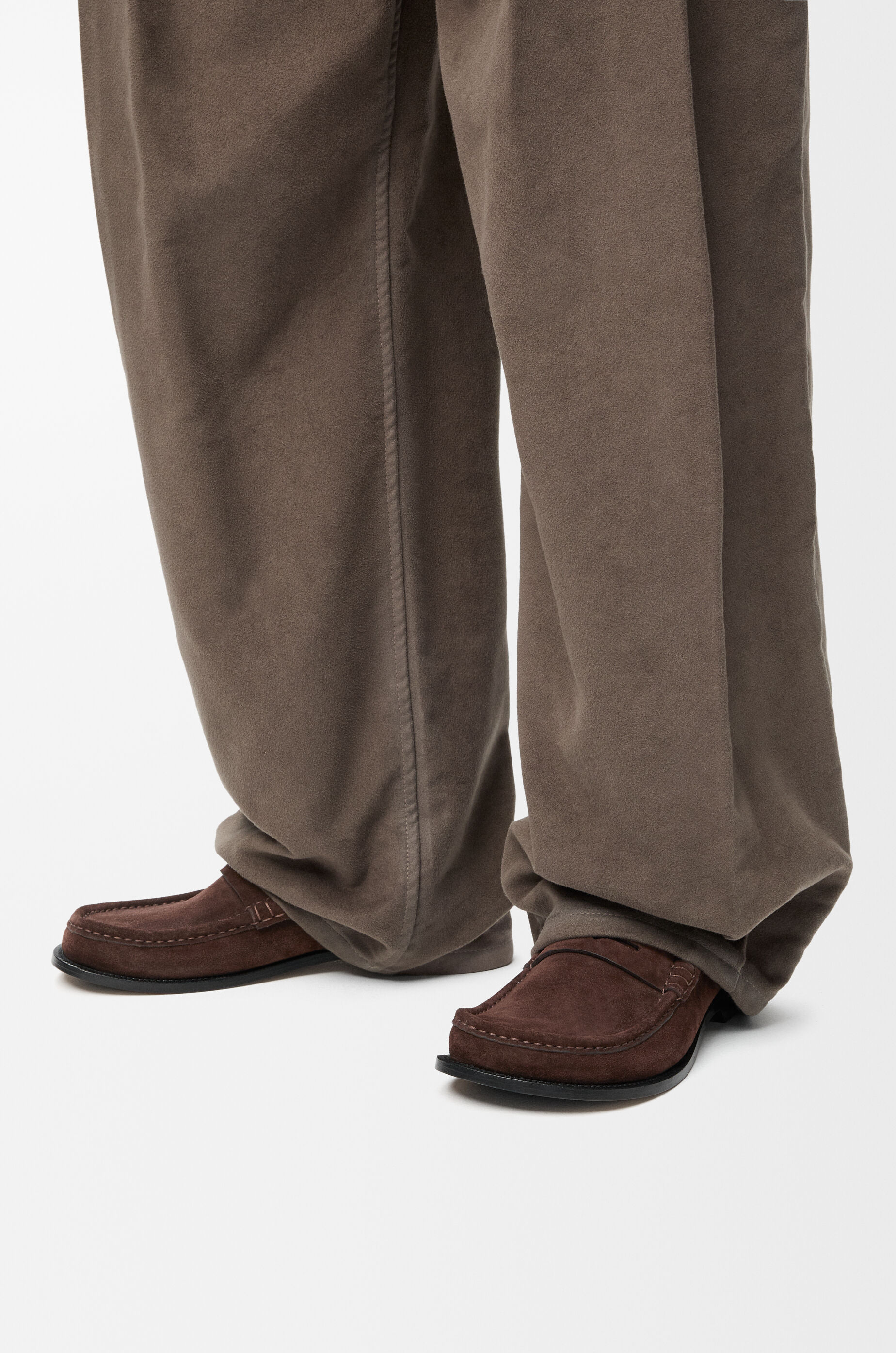 カンポ ローファー（スエードカーフ） ブラウン - LOEWE Japan