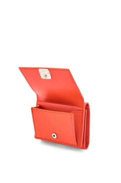 LOEWE Anagram trifold wallet in pebble grain calfskin Sunrise Orange plp_rd