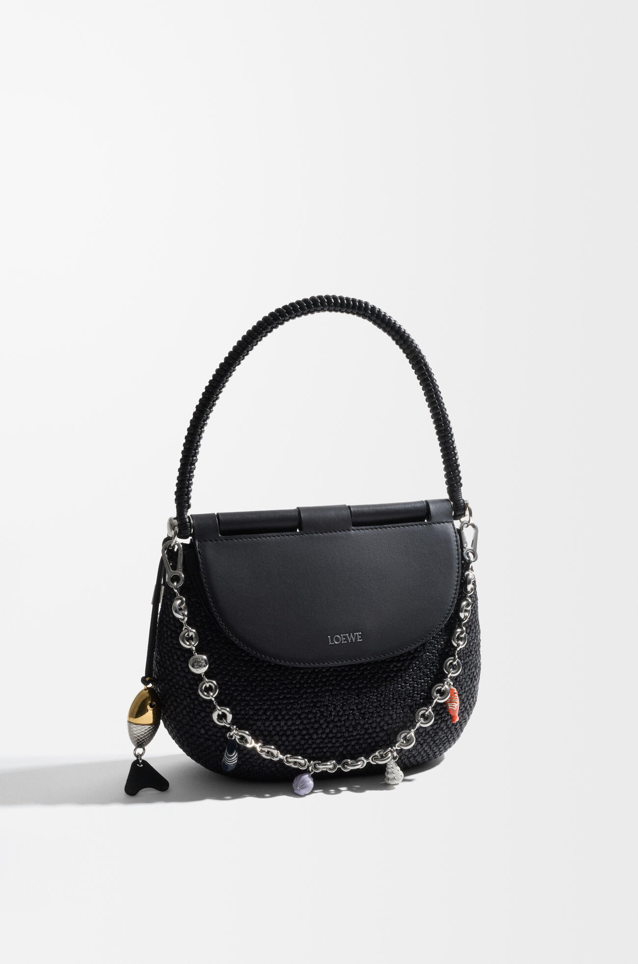 LOEWE チャーム付きドーナツチェーン シルバー
