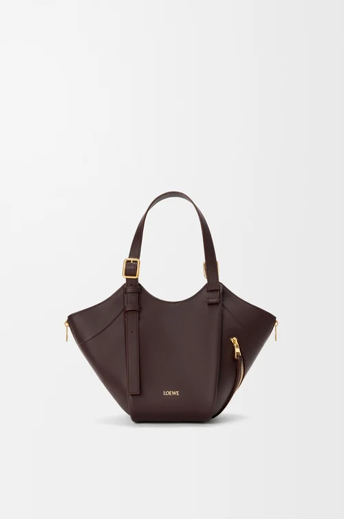 LOEWE 해먹 플립 백 - 클래식 카프스킨 다크 브라우니