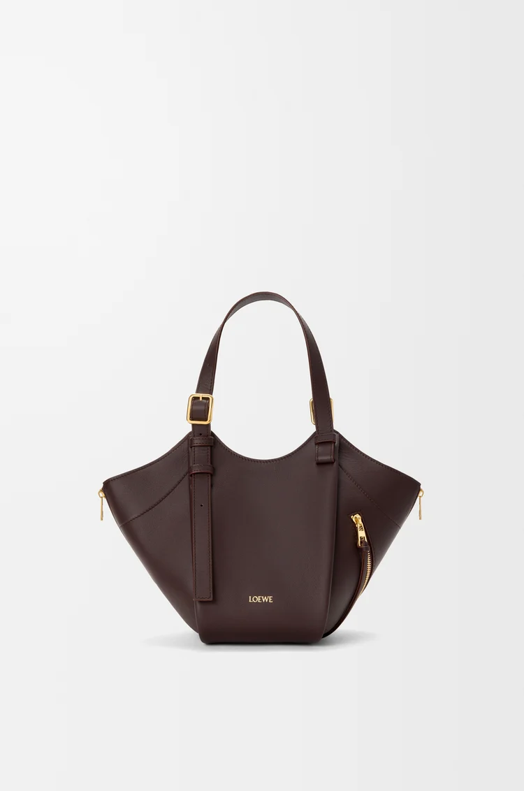 LOEWE 해먹 플립 백 - 클래식 카프스킨 다크 브라우니