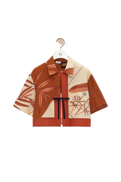 LOEWE Cropped shirt in cotton and silk Blush/Multicolor plp_rd