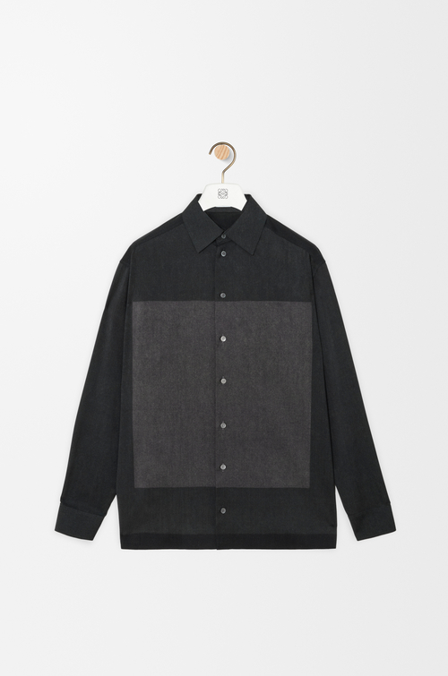LOEWE Shirt in wool Black/Grey