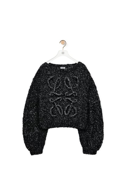 LOEWE Anagram sweater in mohair blend Black plp_rd