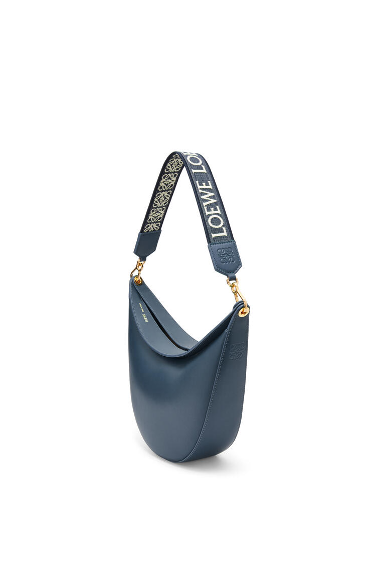 LOEWE LOEWE Luna bag in satin calfskin and jacquard Onyx Blue