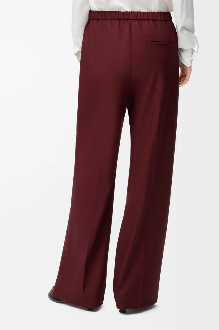 LOEWE Pantalón en lana Burdeos
