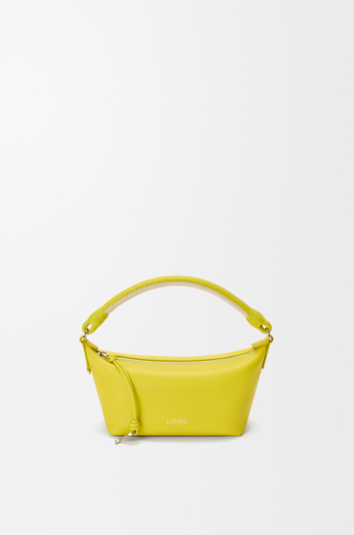LOEWE Cala Mini-Tasche aus weichem Nappa-Lammleder Zitronengelb/Sanftes Weich