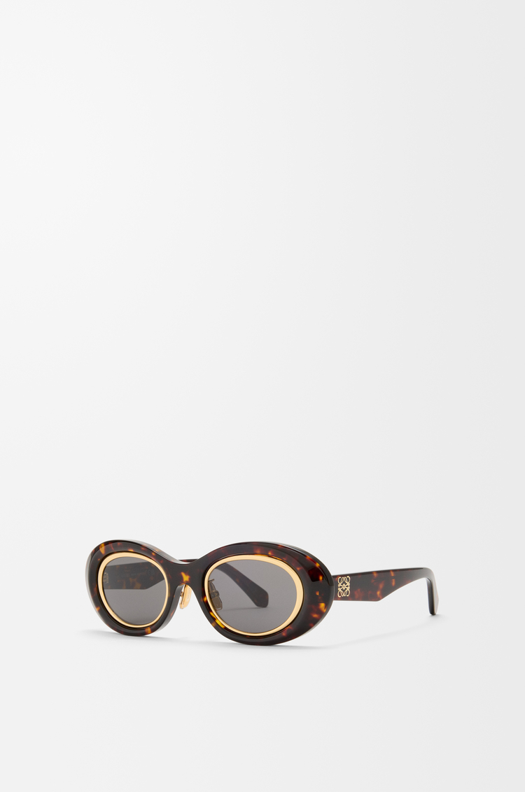 LOEWE Mini Anagram Oval sunglasses Havana