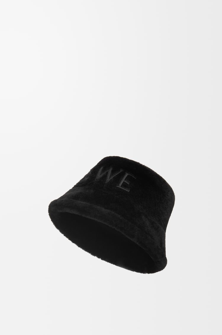 LOEWE Sombrero de pescador Loewe en lana de oveja Negro