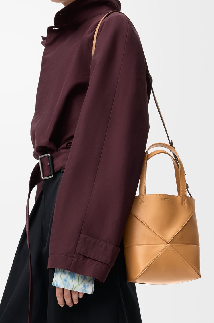 LOEWE パズルフォルドトート ミニ（シャイニーカーフ） ウォームデザート