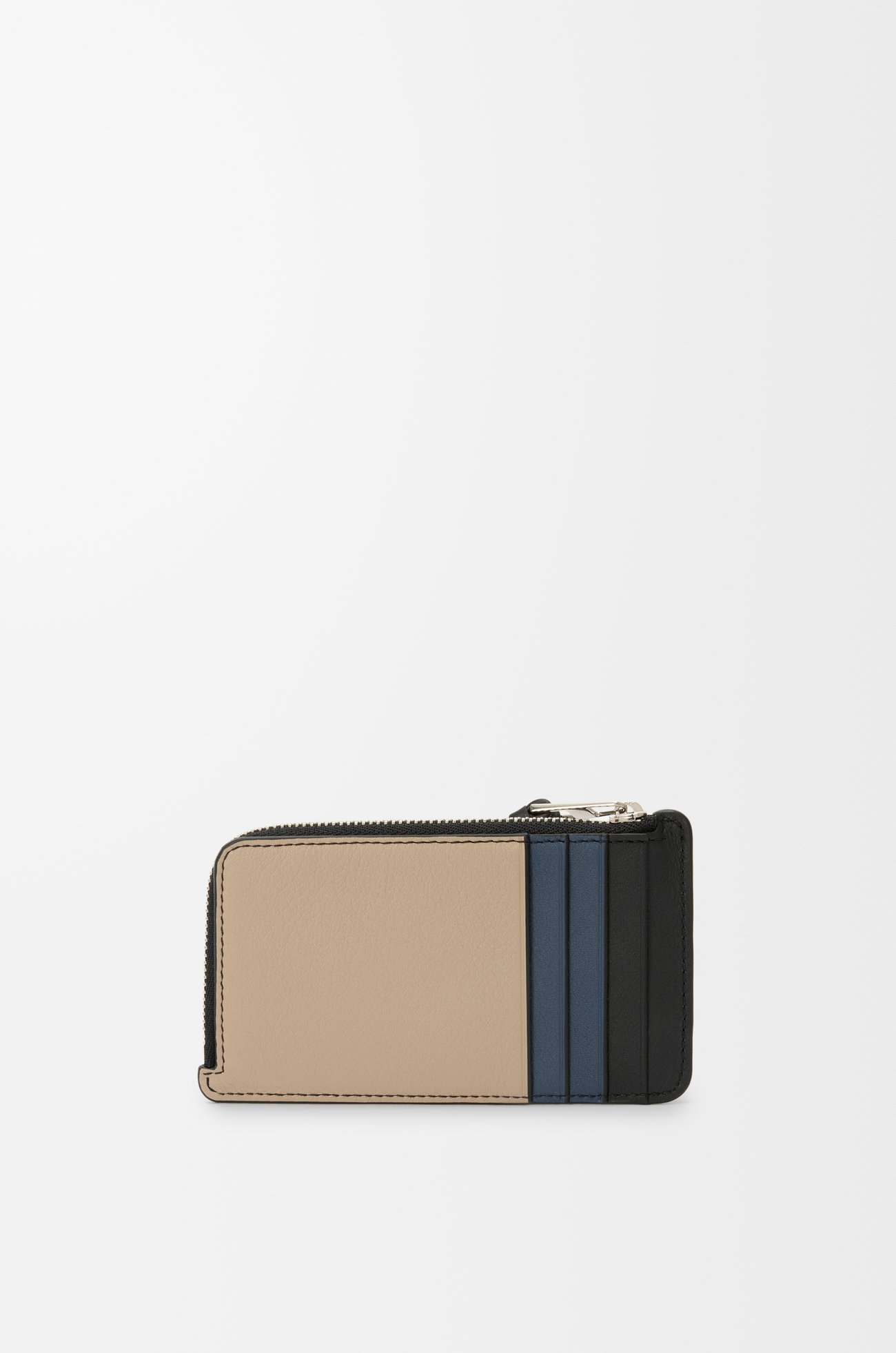 LOEWE Porte-cartes et monnaie Puzzle en cuir de veau classique Teinture Indigo/Corda