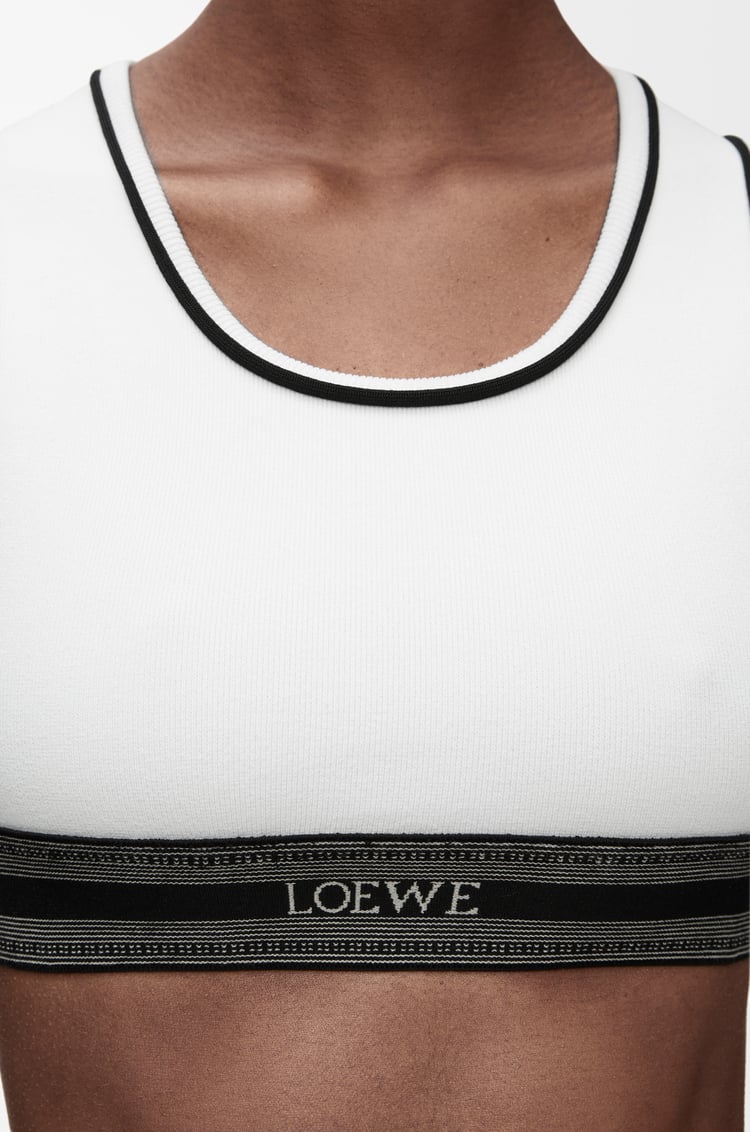 LOEWE Cropped tank top in viscose White