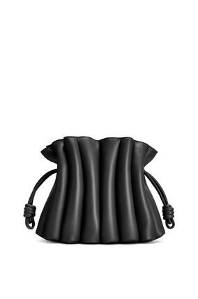 LOEWE Flamenco Ondas clutch bag in smooth calfskin Black plp_rd