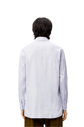 LOEWE Camisa en algodón de rayas con Anagrama Blanco/Azul plp_rd
