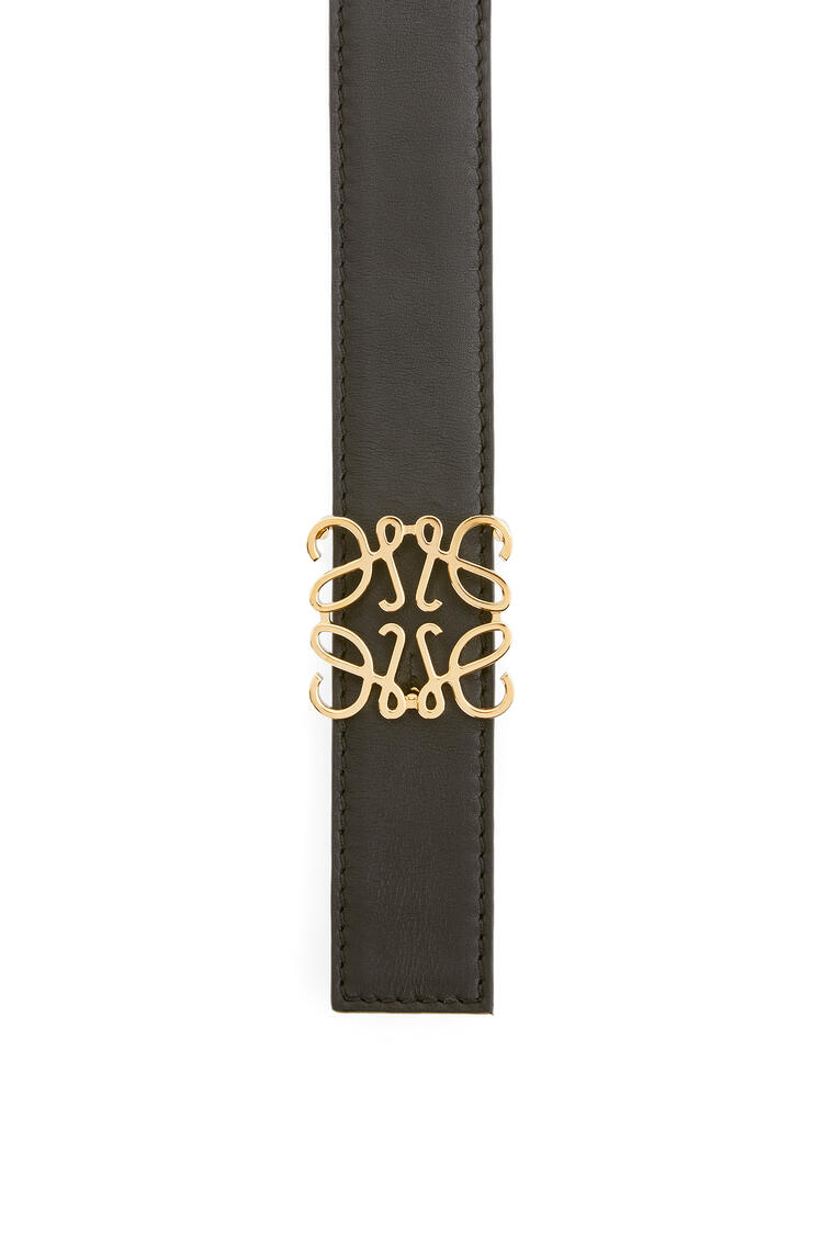 LOEWE Anagram belt in silk calfskin Black/Gold
