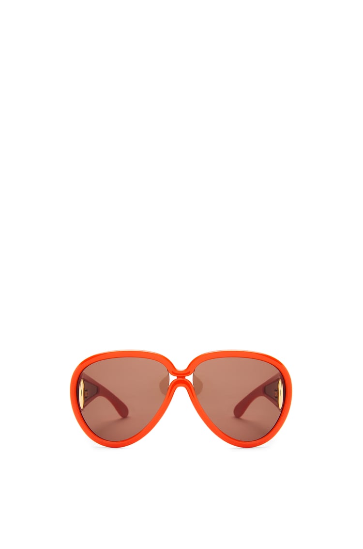 LOEWE Gafas de sol Pilot Mask en acetato y nailon Naranja
