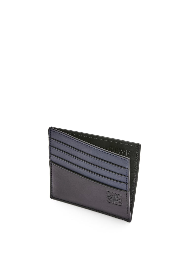 LOEWE Open plain cardholder in shiny calfskin Black/Deep Navy